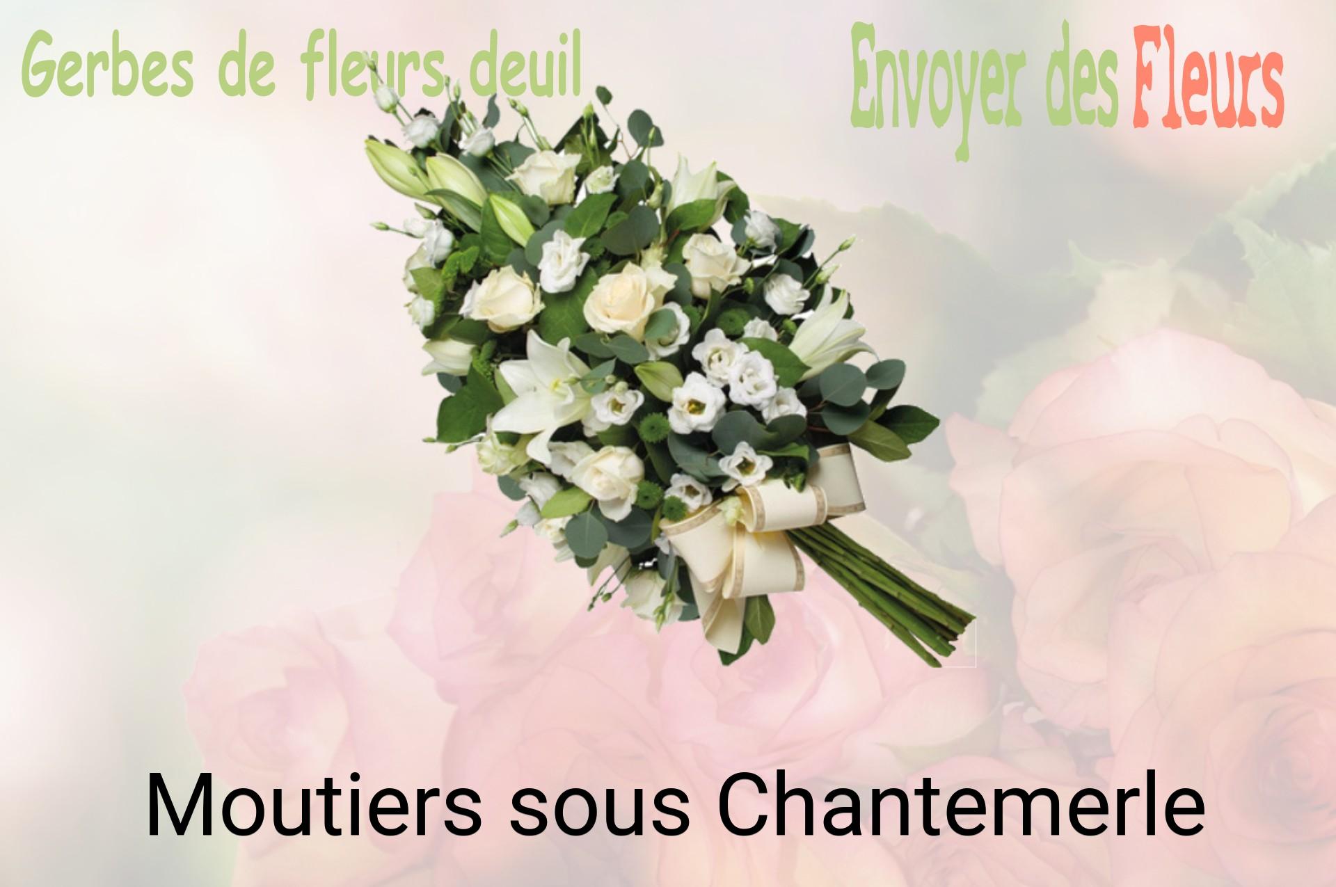 Gerbe de fleurs de deuil livrée à Moutiers-sous-Chantemerle
